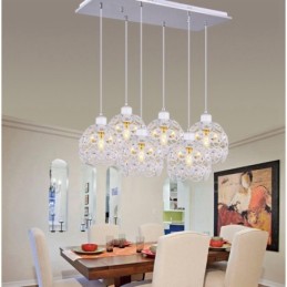 6 Light Rustic Lodge Integroitu riippuvalaisin