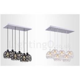 6 Light Rustic Lodge Integroitu riippuvalaisin