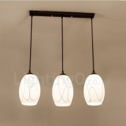 3 Light Rustic Lodge Integroitu metalliriippuvalaisin