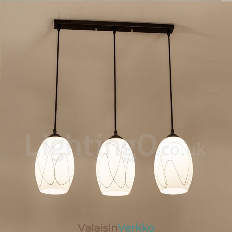 3 Light Rustic Lodge Integroitu metalliriippuvalaisin