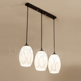 3 Light Rustic Lodge Integroitu metalliriippuvalaisin