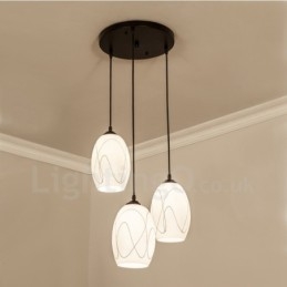 3 Light Rustic Lodge Integroitu metalliriippuvalaisin