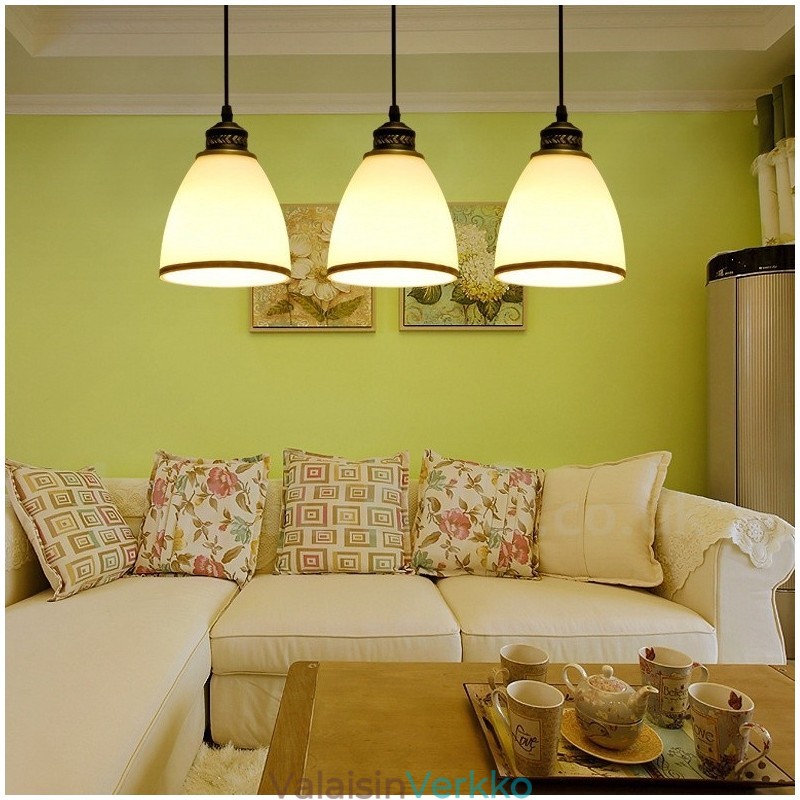3 Light Rustic Lodge Integroitu metalliriippuvalaisin