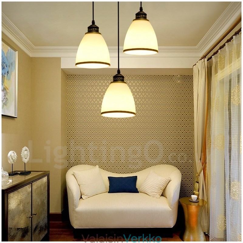 3 Light Rustic Lodge Integroitu metalliriippuvalaisin