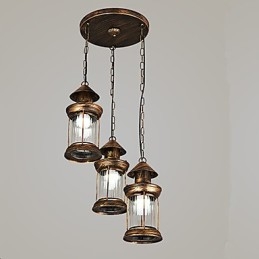 Rustic Lodge Vintage Retro Mini -tyylinen metalliriippuvalaisin