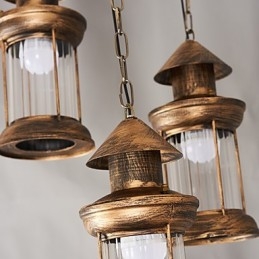 Rustic Lodge Vintage Retro Mini -tyylinen metalliriippuvalaisin