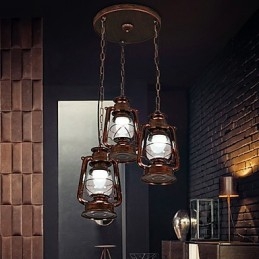 Rustic Lodge Vintage Retro Mini -tyylinen metalliriippuvalaisin