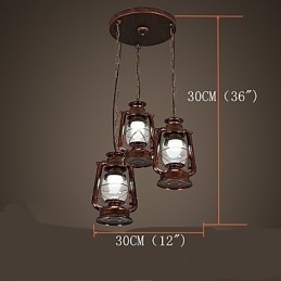 Rustic Lodge Vintage Retro Mini -tyylinen metalliriippuvalaisin