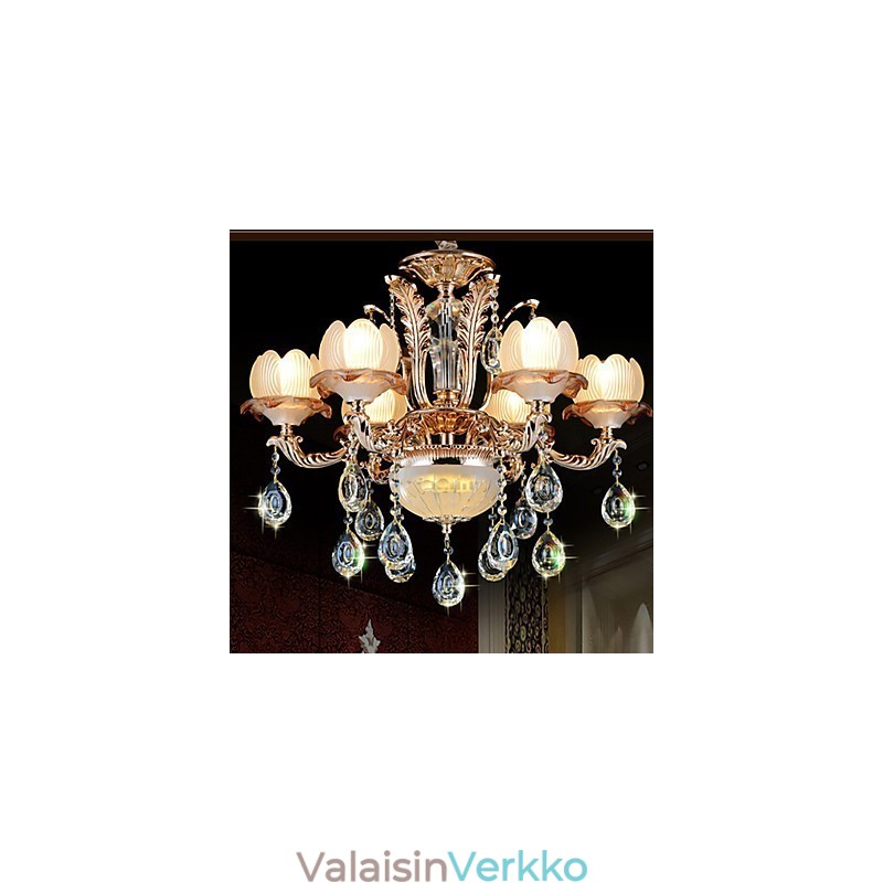 Eurooppalainen kristalliriipus Simple Alloy Style Retro-valaistus