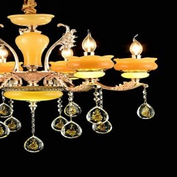 Perinteinen klassinen sinkkiseosominaisuus Crystal Mini Style Metal 6 Polttinen kattokruunulle