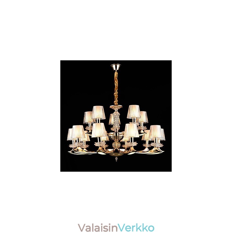 Riipus kevyt sinkkiseosominaisuus Crystal Mini Style Metalli sisäkauppoihin 15 polttimoa