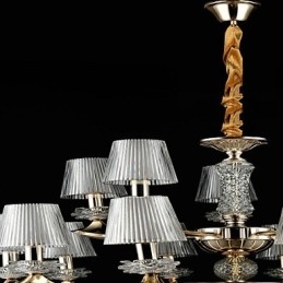 Riipus kevyt sinkkiseosominaisuus Crystal Mini Style Metalli sisäkauppoihin 15 polttimoa
