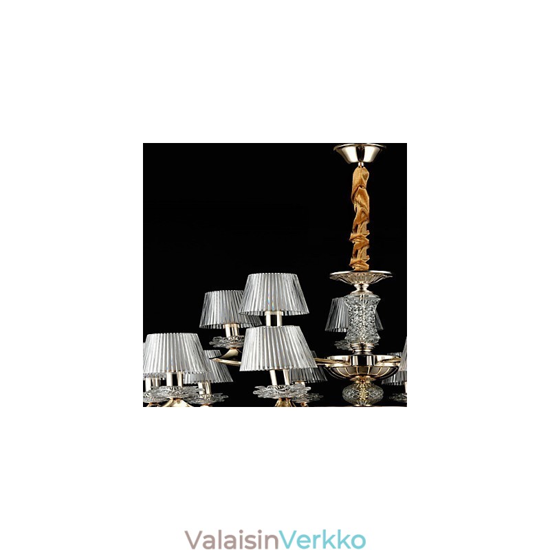 Riipus kevyt sinkkiseosominaisuus Crystal Mini Style Metalli sisäkauppoihin 15 polttimoa