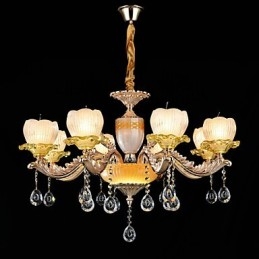 Perinteinen klassinen sinkkiseosominaisuus Crystal Mini Style Metal 8 lamps -kattokruunulle