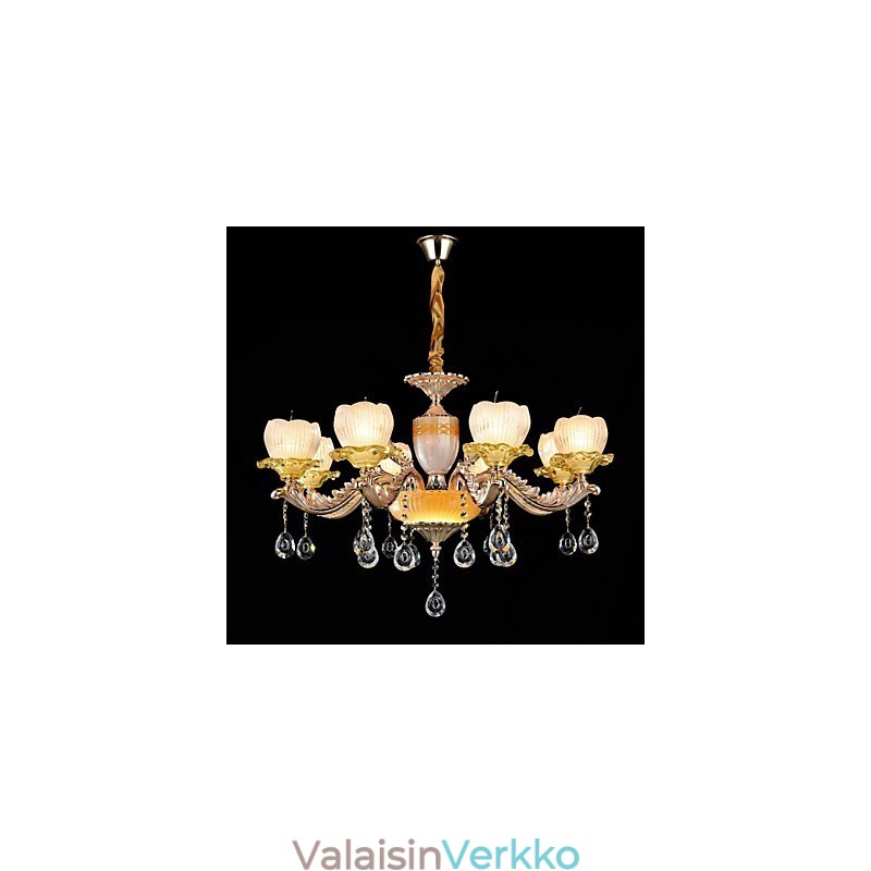 Perinteinen klassinen sinkkiseosominaisuus Crystal Mini Style Metal 8 lamps -kattokruunulle