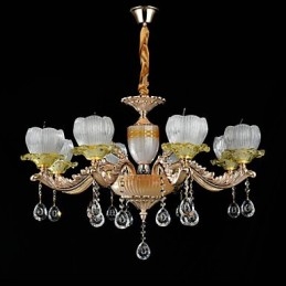 Perinteinen klassinen sinkkiseosominaisuus Crystal Mini Style Metal 8 lamps -kattokruunulle