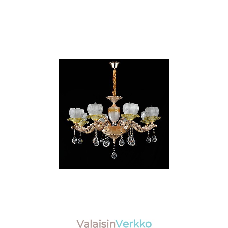 Perinteinen klassinen sinkkiseosominaisuus Crystal Mini Style Metal 8 lamps -kattokruunulle