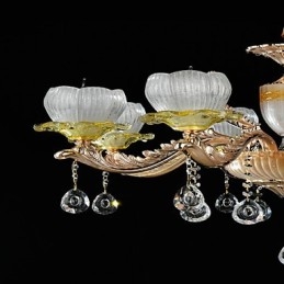 Perinteinen klassinen sinkkiseosominaisuus Crystal Mini Style Metal 8 lamps -kattokruunulle