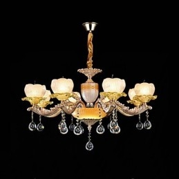 Perinteinen klassinen sinkkiseosominaisuus Crystal Mini Style Metal 8 lamps -kattokruunulle