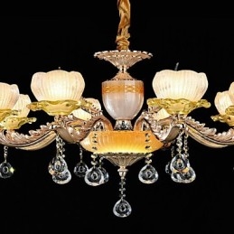 Perinteinen klassinen sinkkiseosominaisuus Crystal Mini Style Metal 8 lamps -kattokruunulle