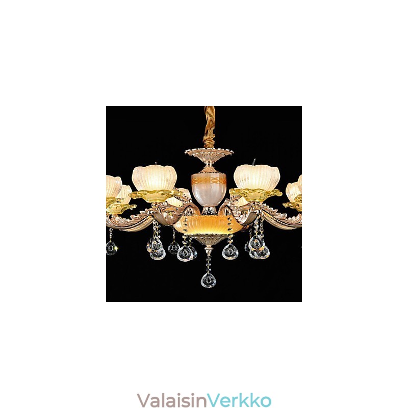 Perinteinen klassinen sinkkiseosominaisuus Crystal Mini Style Metal 8 lamps -kattokruunulle