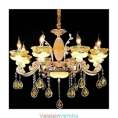 Perinteinen klassinen galvanoitu ominaisuus Crystal Mini Style Metal 8 lamps kattokruunulle Perinteinen klassinen galvanoitu ominaisuus Crystal Mini Style Metal 8 lamps kattokruunulle