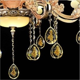 Perinteinen klassinen galvanoitu ominaisuus Crystal Mini Style Metal 8 lamps kattokruunulle