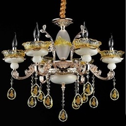 Perinteinen klassinen galvanoitu ominaisuus Crystal Mini Style Metal 8 lamps kattokruunulle