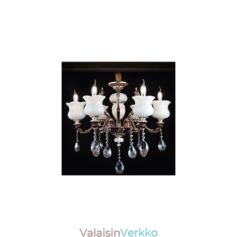 Jade Sinkkiseoksesta valmistettu riippuvalaisin 6 Light Kattokruunu