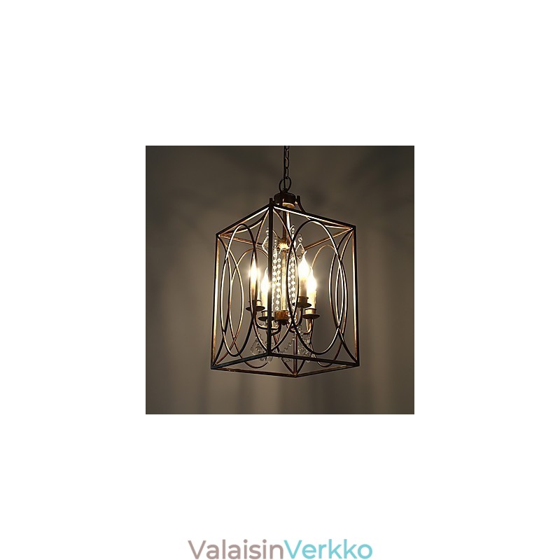 Neljä Light Vintage Metal Amercian Industrial Loft Maalaus Väri Eurooppalainen Kattokruunu Lamppu Sisätilojen Koristele riippuvalaisin