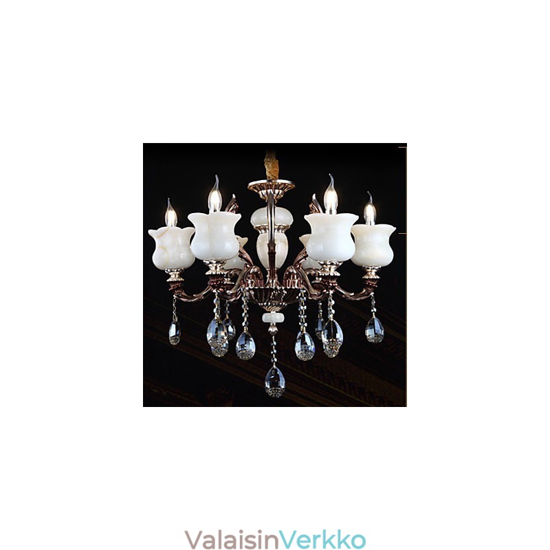 Jade Sinkkiseoksesta valmistettu riippuvalaisin 6 Light Kattokruunu
