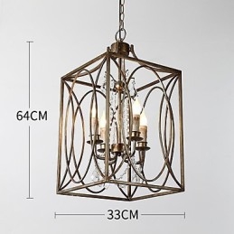 Neljä Light Vintage Metal Amercian Industrial Loft Maalaus Väri Eurooppalainen Kattokruunu Lamppu Sisätilojen Koristele riippuvalaisin