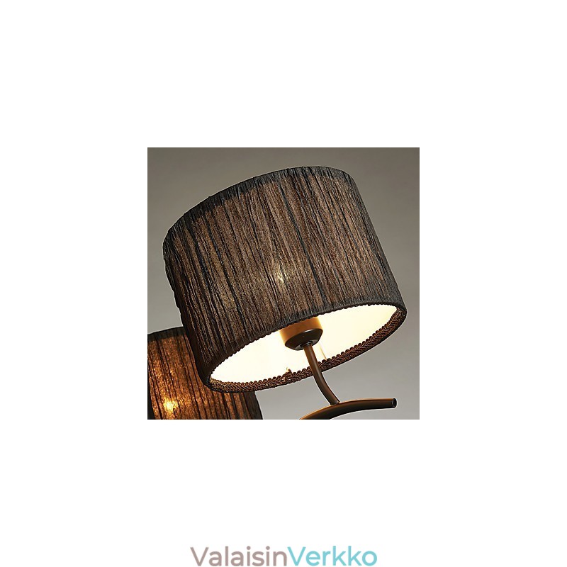 3 kevyttä perinteistä klassista kattokruunua yksinkertaisella kangasvarjostimella