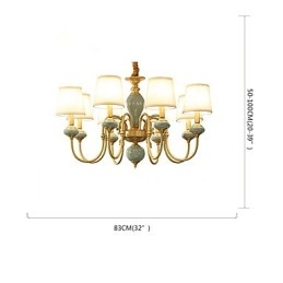 Kattokruunu Traditional Classic Country Brass -ominaisuus minityylisille metallisille 8 polttimoille