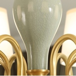 Kattokruunu Traditional Classic Country Brass -ominaisuus minityylisille metallisille 8 polttimoille