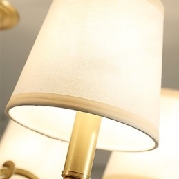 Kattokruunu Traditional Classic Country Brass -ominaisuus minityylisille metallisille 8 polttimoille