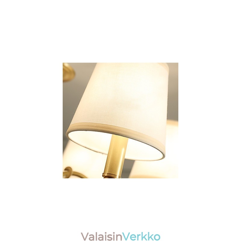 Kattokruunu Traditional Classic Country Brass -ominaisuus minityylisille metallisille 8 polttimoille