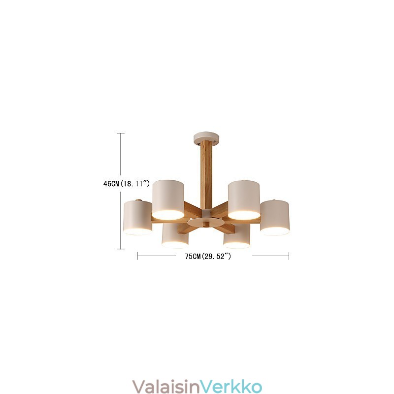 6 valoa kattokruunu Moderni nykyaikainen Perinteinen Klassinen Vintage Country Wood -ominaisuus puulle