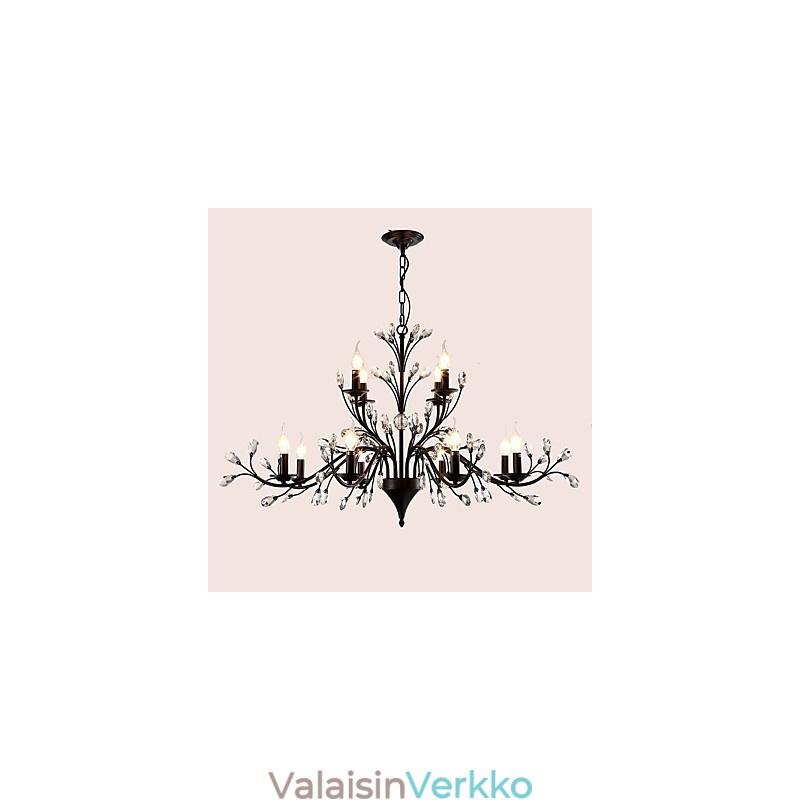 12 valoa kristallikruunu moderni nykyaikainen perinteinen klassinen vintage retro maalausominaisuus