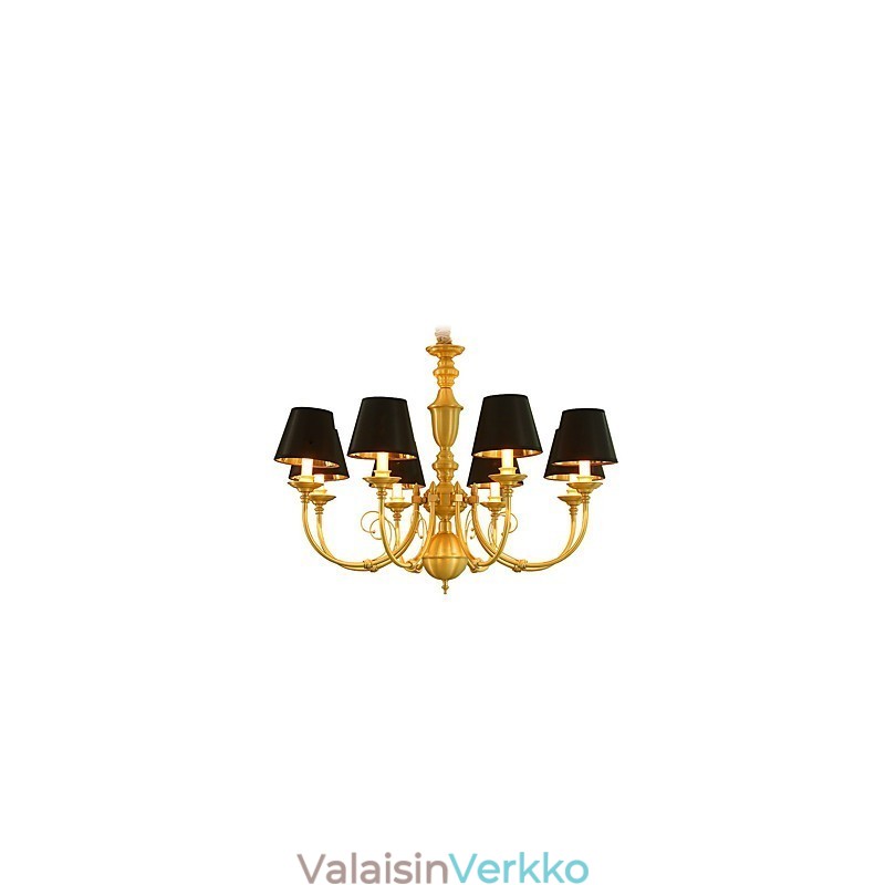 Kattokruunu Traditional Classic Country Brass -ominaisuus minityylisille metallisille 8 polttimoille