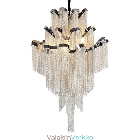 Alumiininen Stream Kattokruunu Designer Riipus valo Hopean Väri Kierreportaat Portaat