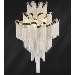 Alumiininen Stream Kattokruunu Designer Riipus valo Hopean Väri Kierreportaat Portaat