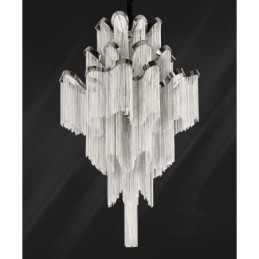 Alumiininen Stream Kattokruunu Designer Riipus valo Hopean Väri Kierreportaat Portaat