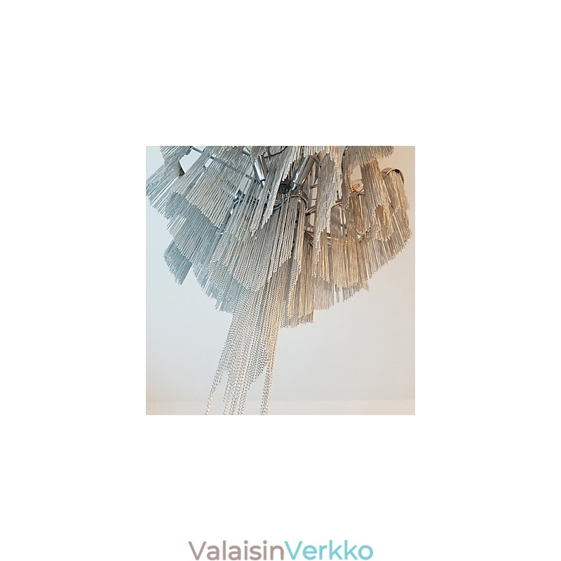 Alumiininen Stream Kattokruunu Designer Riipus valo Hopean Väri Kierreportaat Portaat