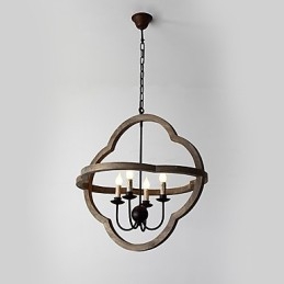 Vintage Metal Amercian Industrial Loft Maalaus Väri Puinen Kattokruunu Lamppu Sisätilojen Koristele riippuvalaisin