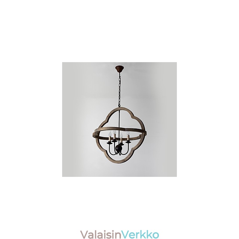 Vintage Metal Amercian Industrial Loft Maalaus Väri Puinen Kattokruunu Lamppu Sisätilojen Koristele riippuvalaisin