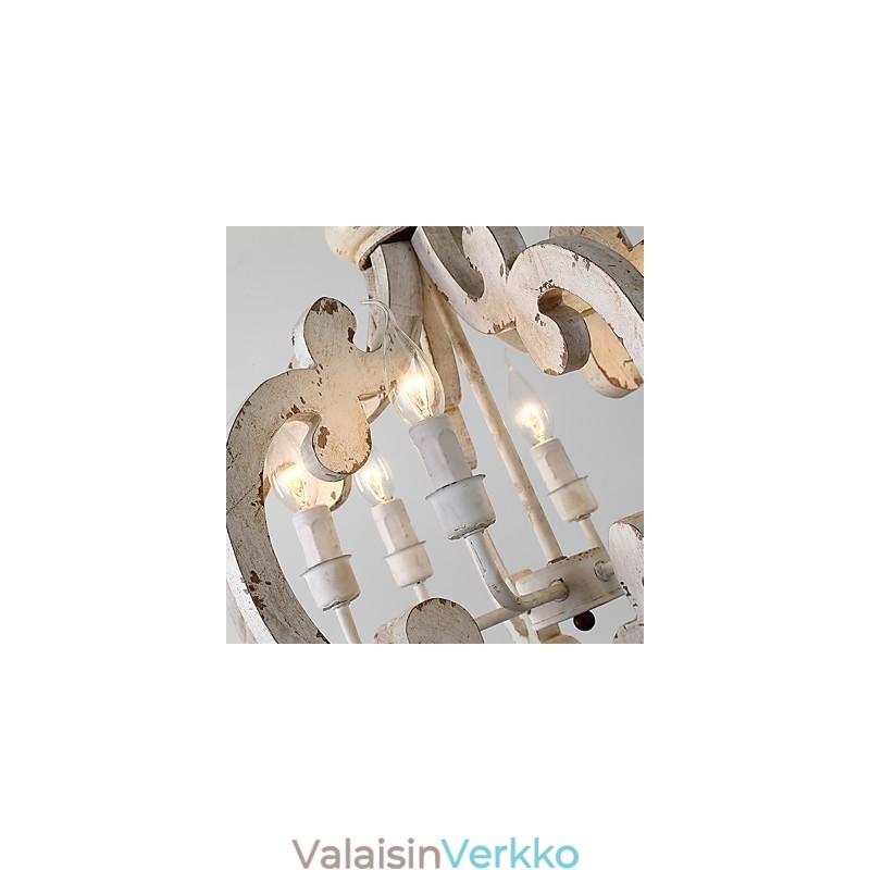 Vintage-maalausominaisuus Mini-tyylinen puinen bambu-kattokruunulamppu koristeellinen riippuvalaisin
