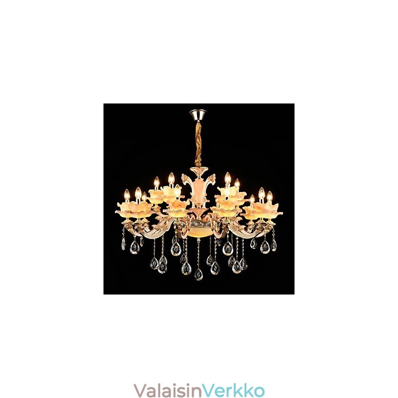 Riipus kevyt sinkkiseosominaisuus Crystal Mini Style Metalli sisäkauppoihin 15 polttimoa