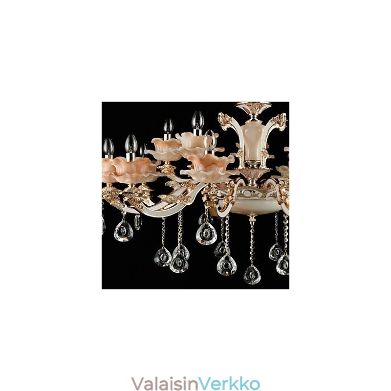 Riipus kevyt sinkkiseosominaisuus Crystal Mini Style Metalli sisäkauppoihin 15 polttimoa