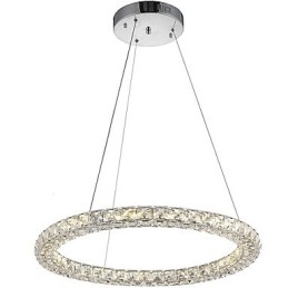 Moderni Ring Crystal Katto-riippuvalo Kristallikruunu Valo Sisävalaisimet Valaisimet Himmennettävä kaukosäätimellä